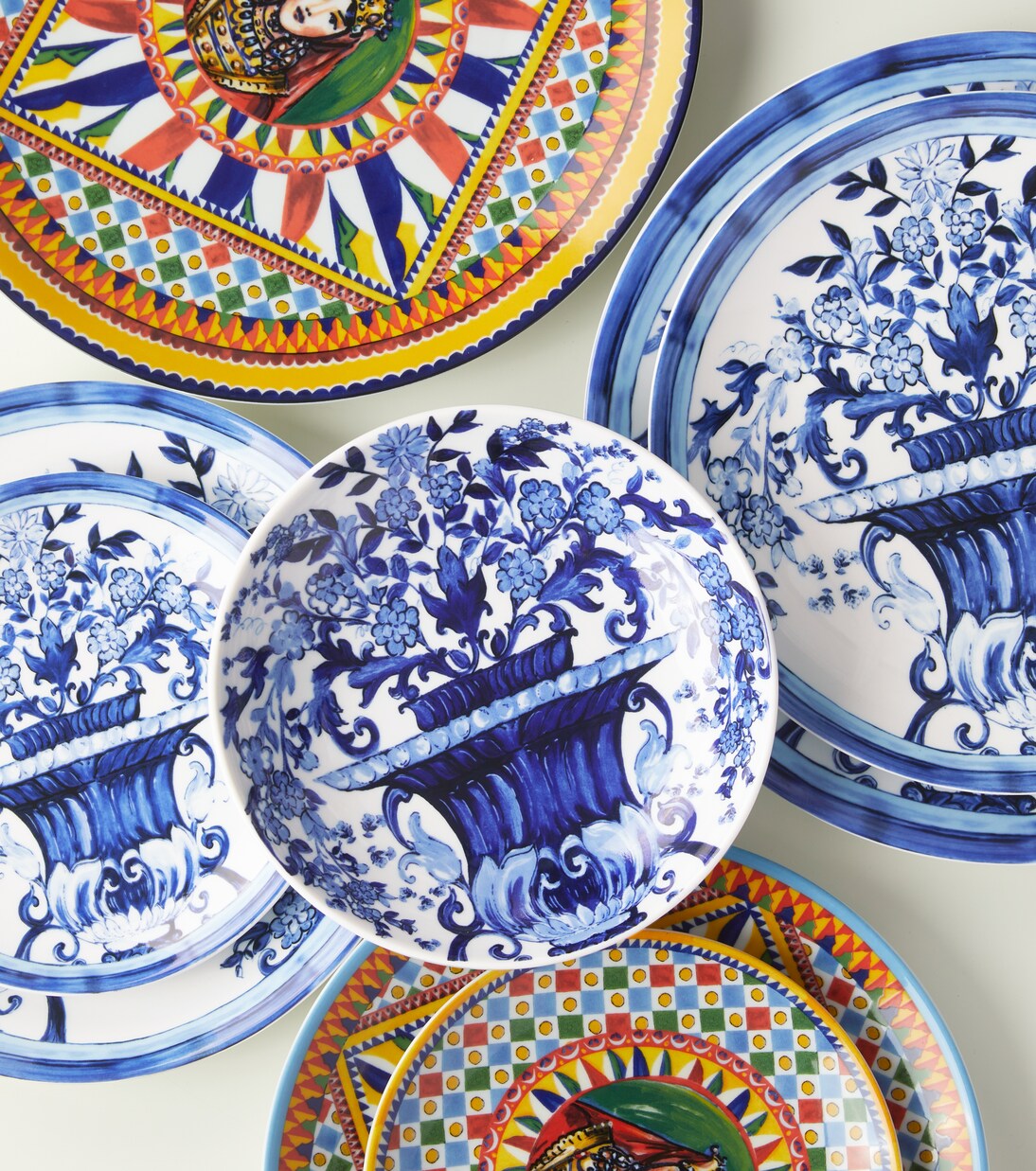 Set of two Blu Mediterraneo soup plates | Dolce&Gabbana Casa