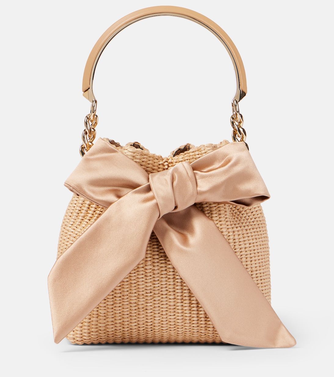 Bon Bon raffia bucket bag | Jimmy Choo
