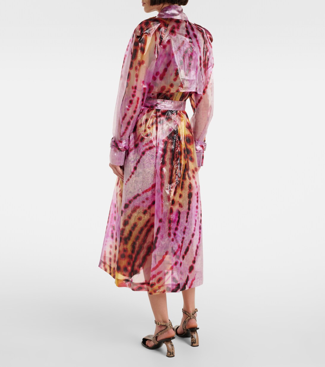 Printed double-breasted trench coat | Dries Van Noten