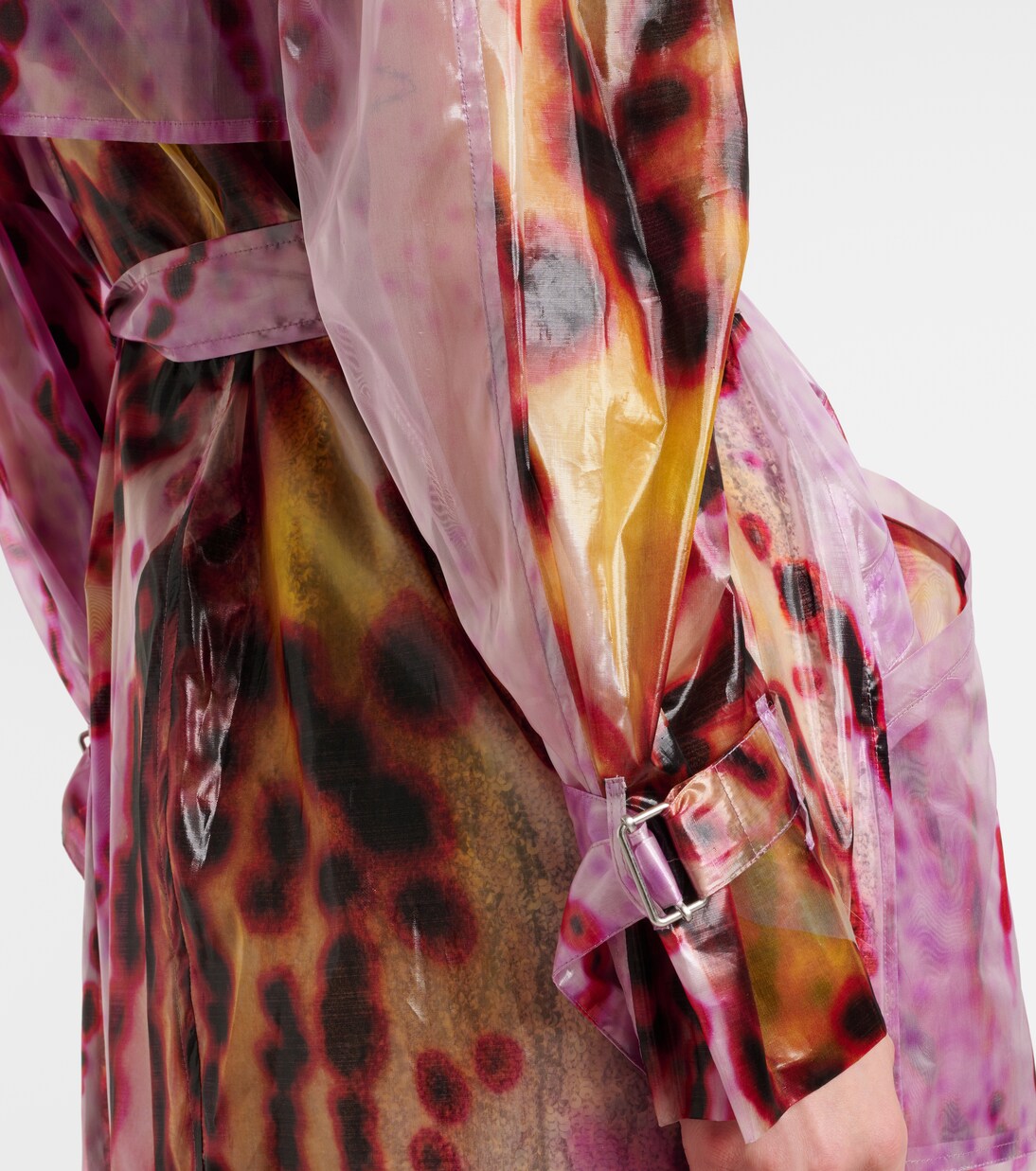 Printed double-breasted trench coat | Dries Van Noten