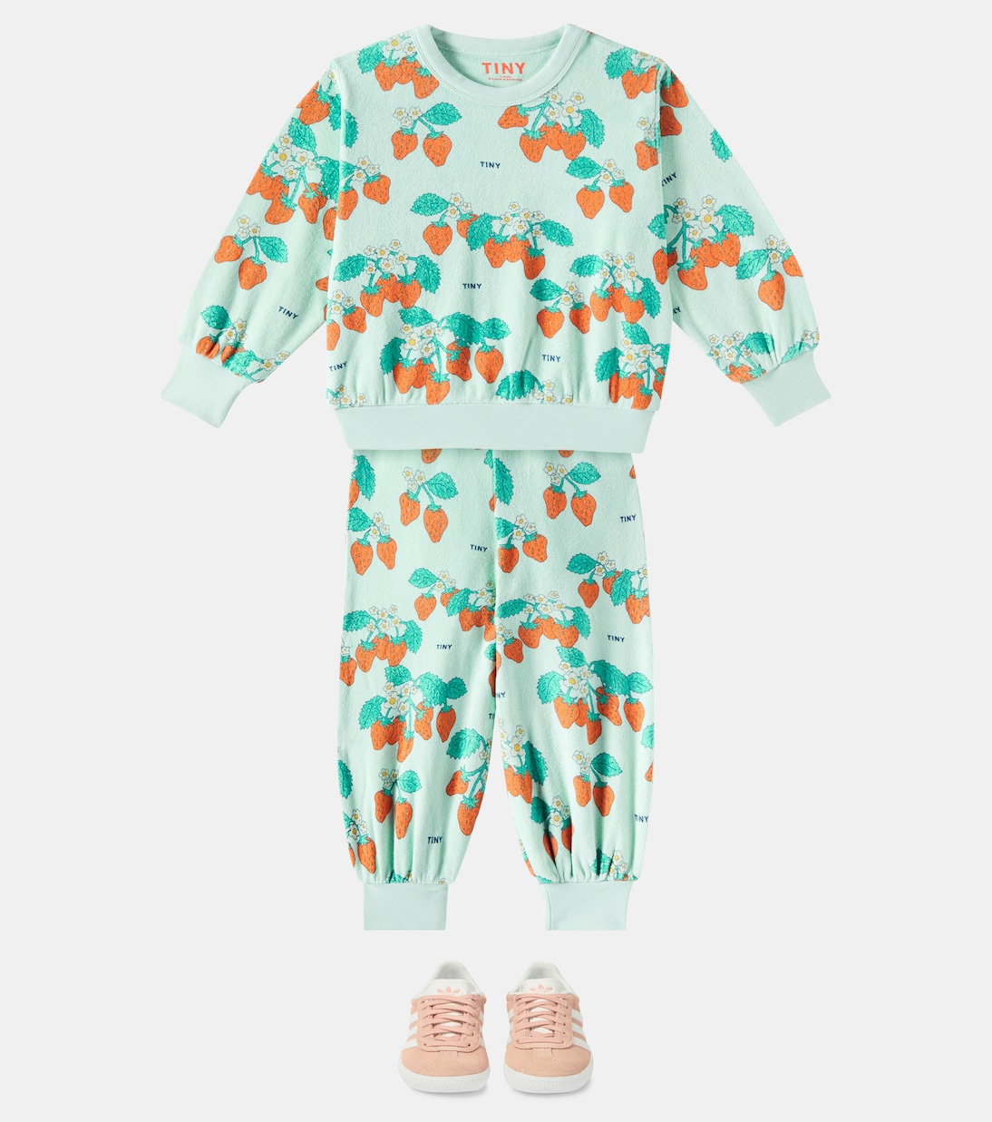 Strawberries cotton terry sweatpants | Tinycottons