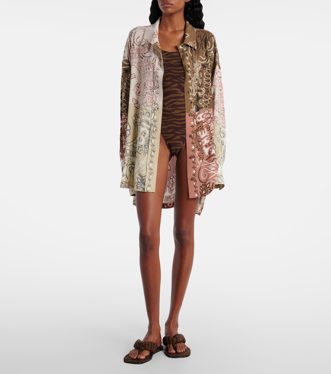 Oversize-Hemd Bandana aus Musselin | The Attico