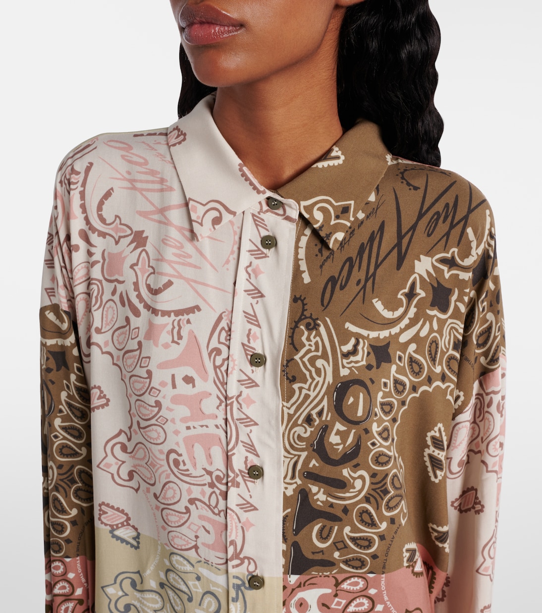 Oversize-Hemd Bandana aus Musselin | The Attico