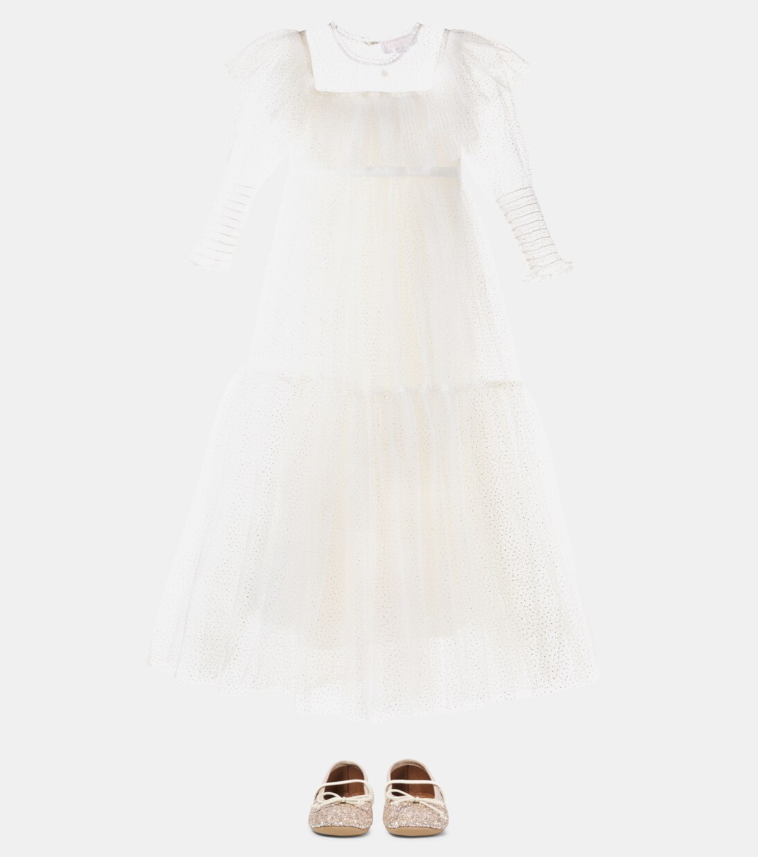 Glitter ruffled tulle dress | Petite Amalie  