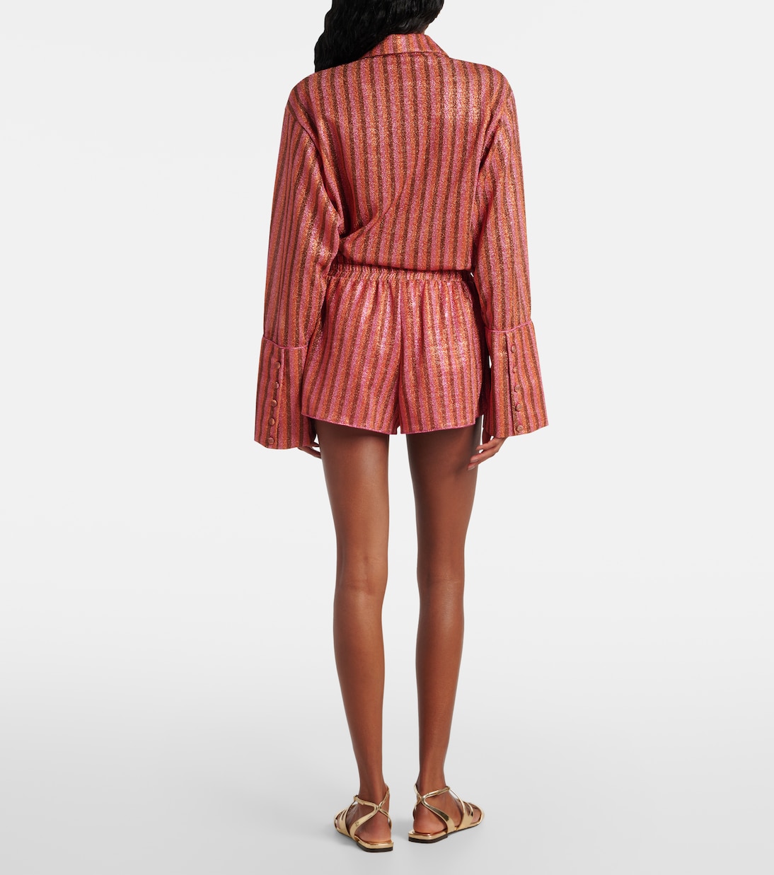 Short rayé en lamé | Oséree