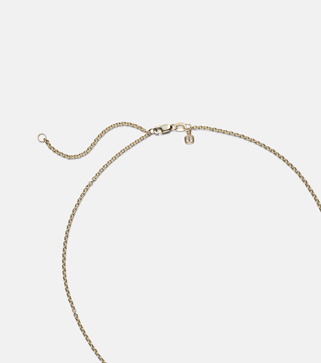 Halskette Fluted Heart aus 14kt Gelbgold (585/1000) mit Diamanten | Sydney Evan