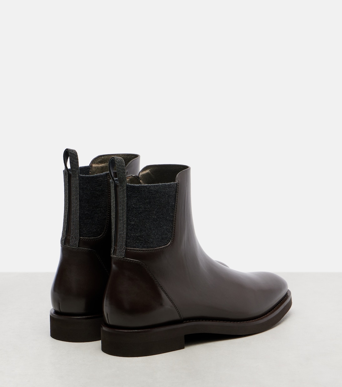 Chelsea Monili leather ankle boots | Brunello Cucinelli