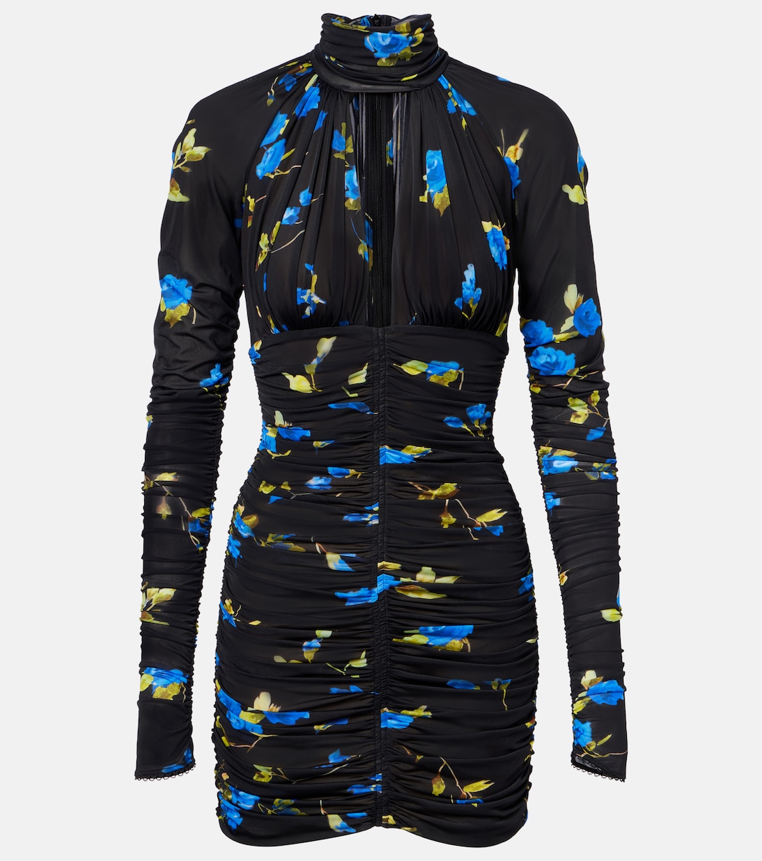 فستان قصير من الجيرسيه بأجزاء مقتصة | Blumarine