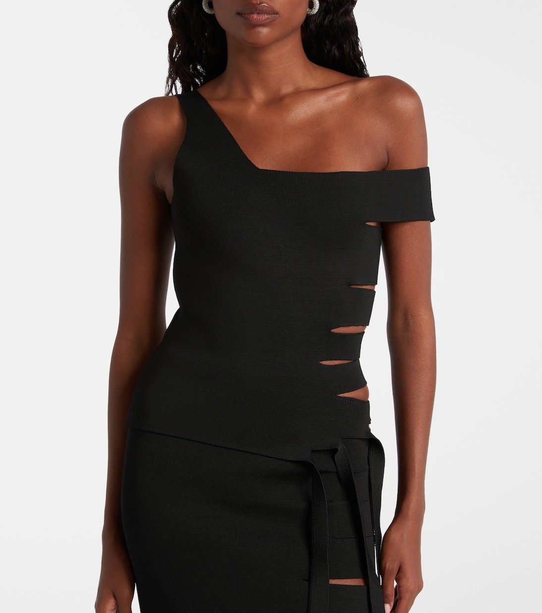 Asymmetric cut-out top | Mugler