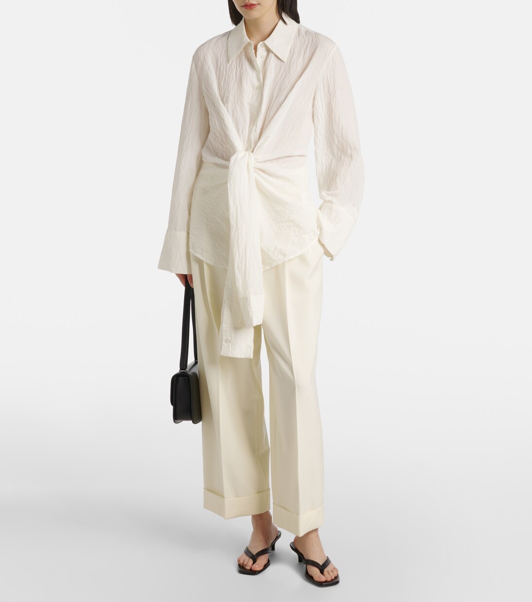 Knot-detail silk-blend shirt | Róhe