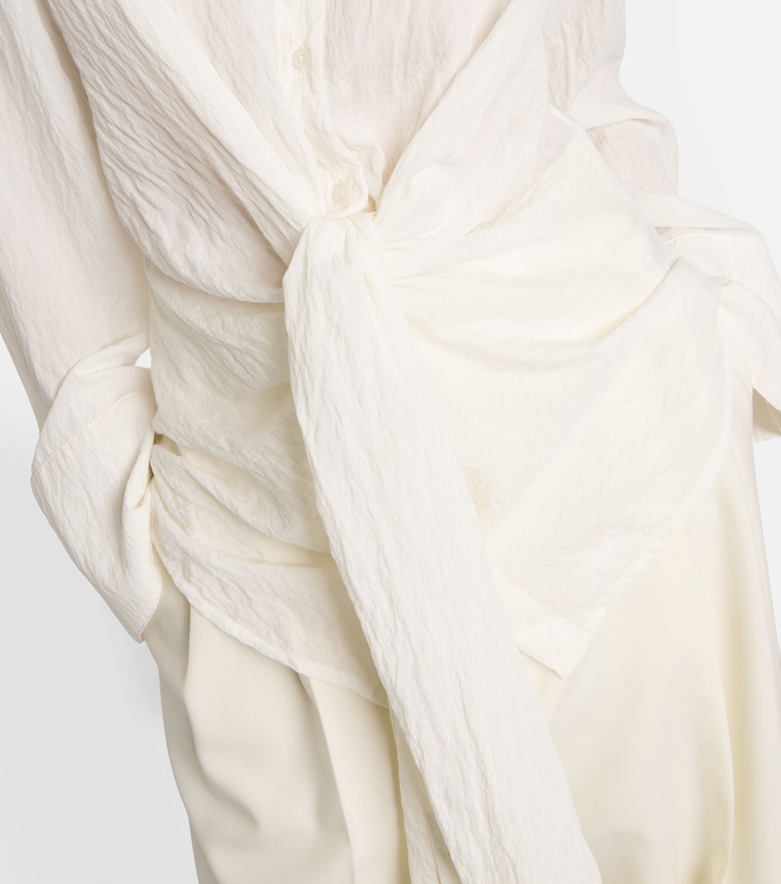 Knot-detail silk-blend shirt | Róhe