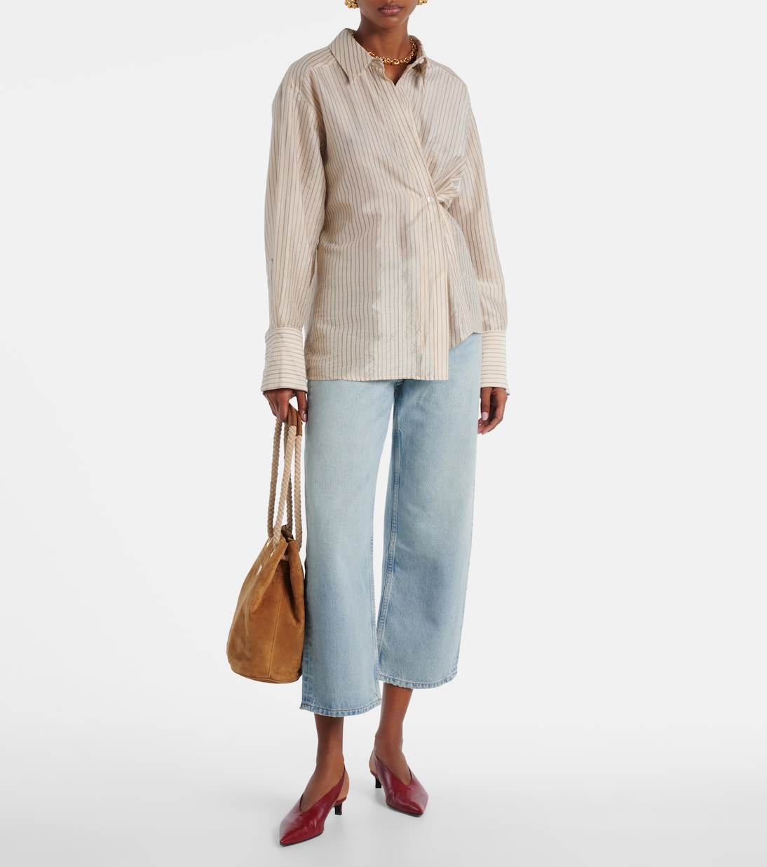 Jeans a gamba larga cropped Arc | Agolde