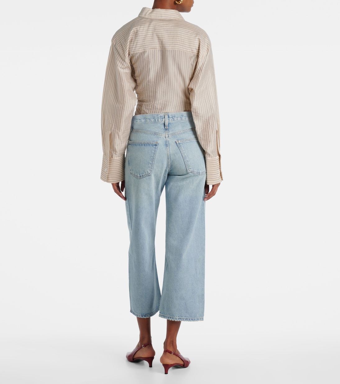Jeans a gamba larga cropped Arc | Agolde