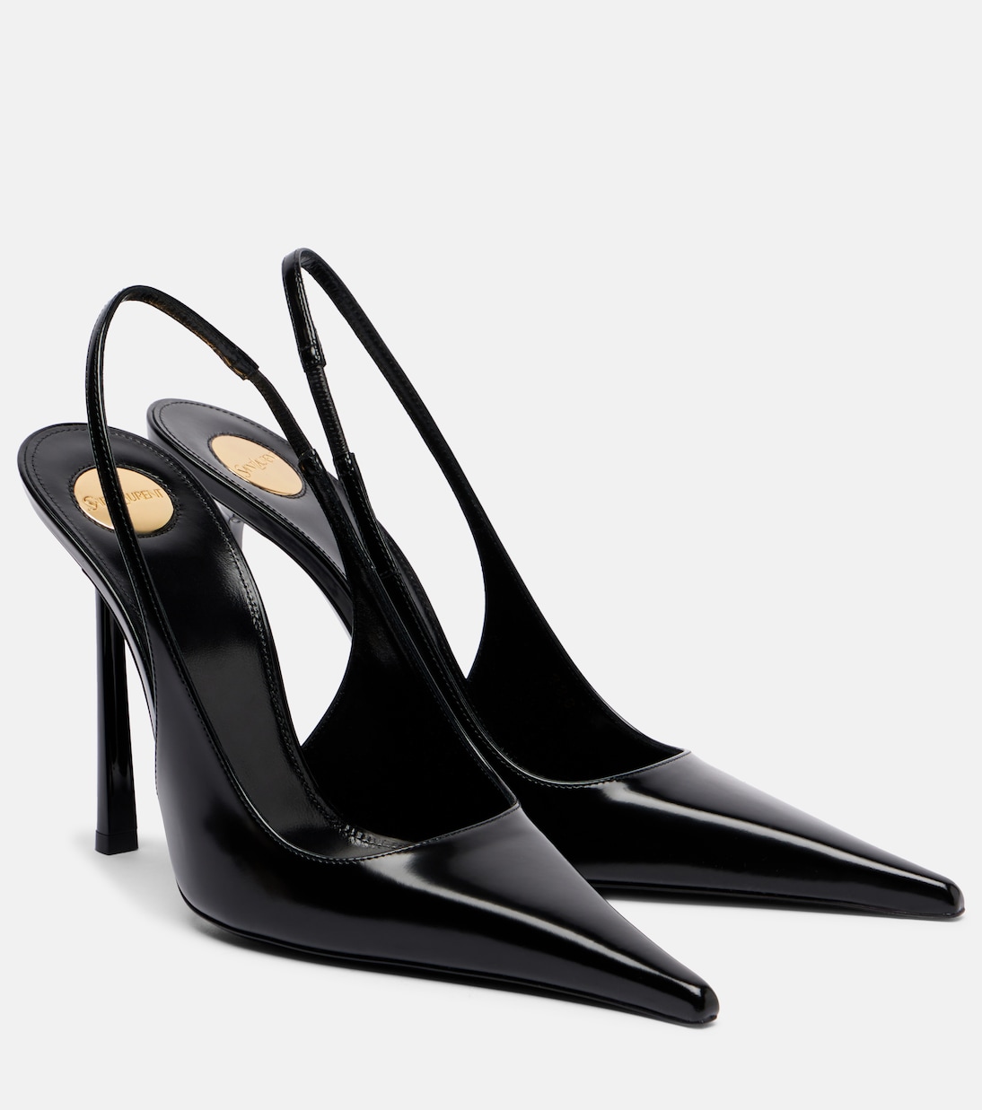 Vendome 110皮革露跟高跟鞋 | Saint Laurent
