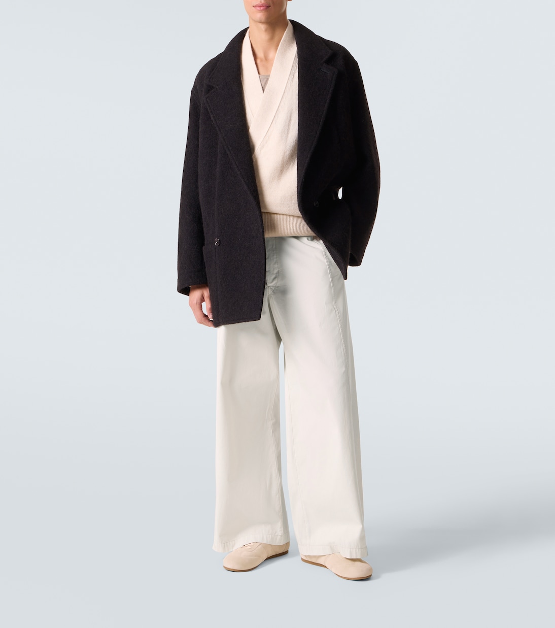 Weite Hose aus Baumwoll-Twill | Lemaire