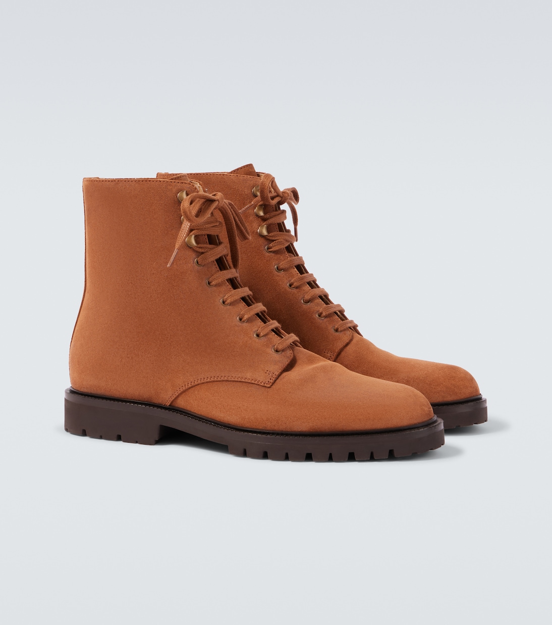 Suede lace-up boots | Brunello Cucinelli