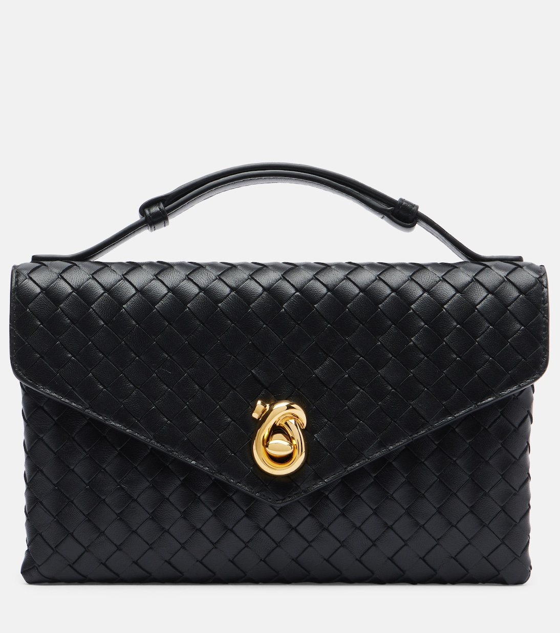 Sac Knot Lock Small en cuir Intrecciato | Bottega Veneta