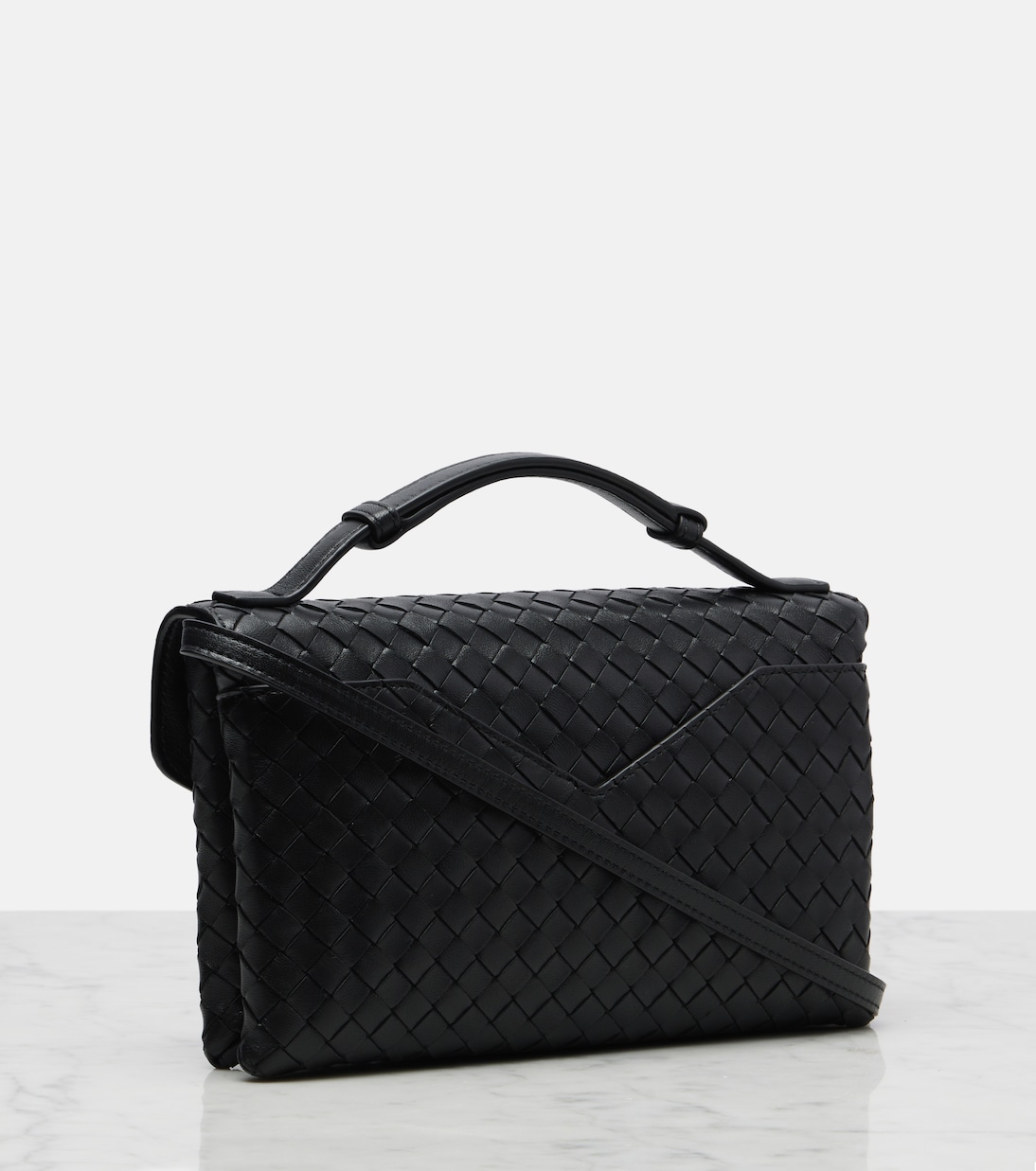 Sac Knot Lock Small en cuir Intrecciato | Bottega Veneta