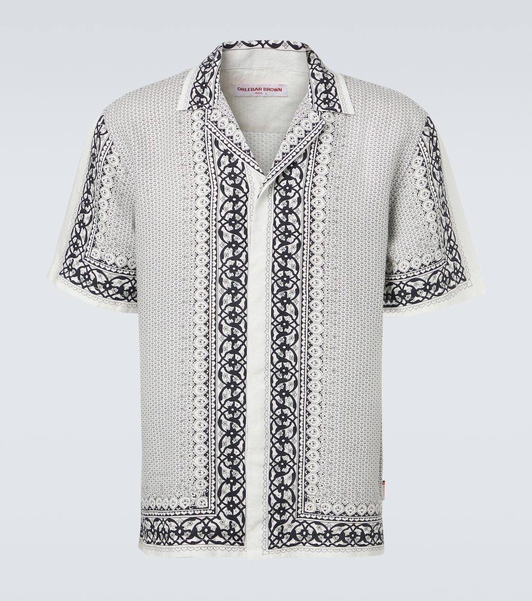 Maitan printed linen bowling shirt | Orlebar Brown