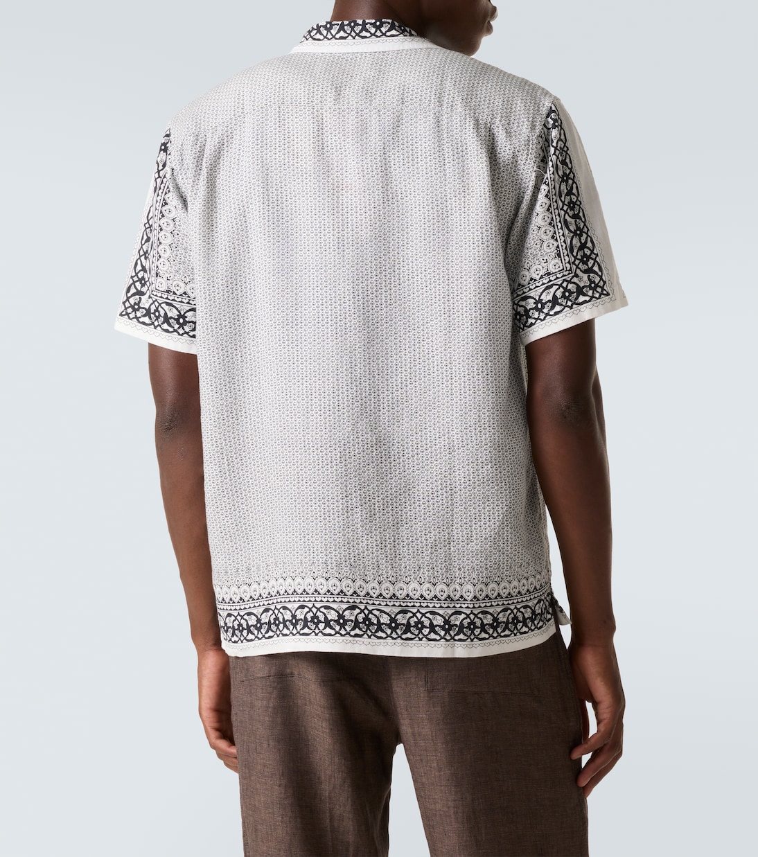 Maitan printed linen bowling shirt | Orlebar Brown