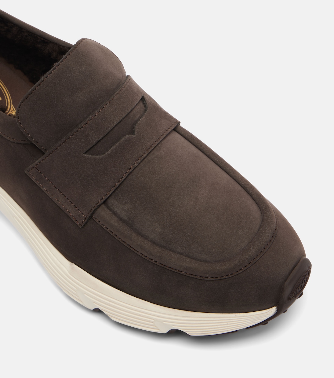 Slip-Ons aus Leder mit Shearling | Tod's