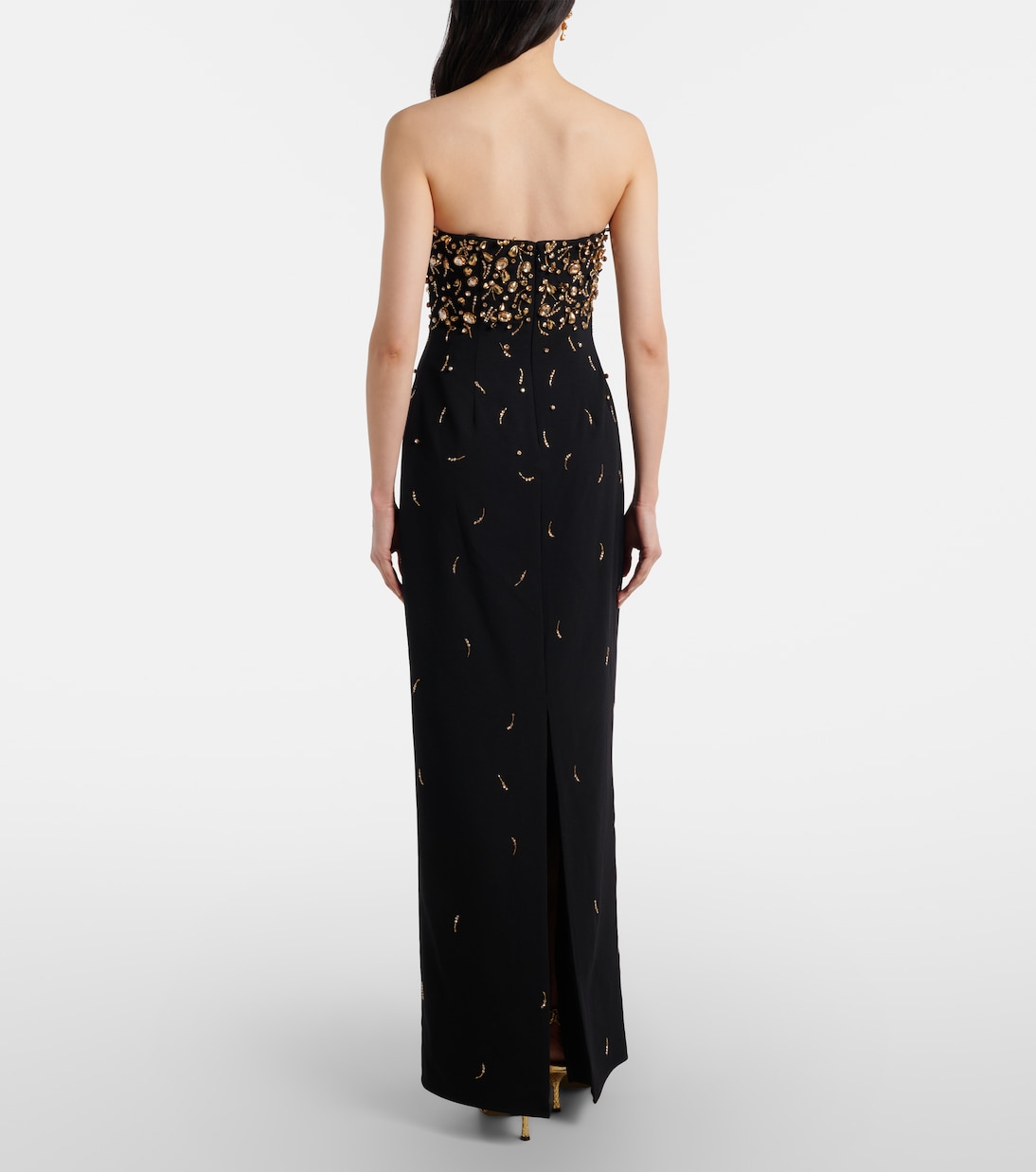 Bustier-Robe Reign aus Crêpe mit Kristallen | Simkhai