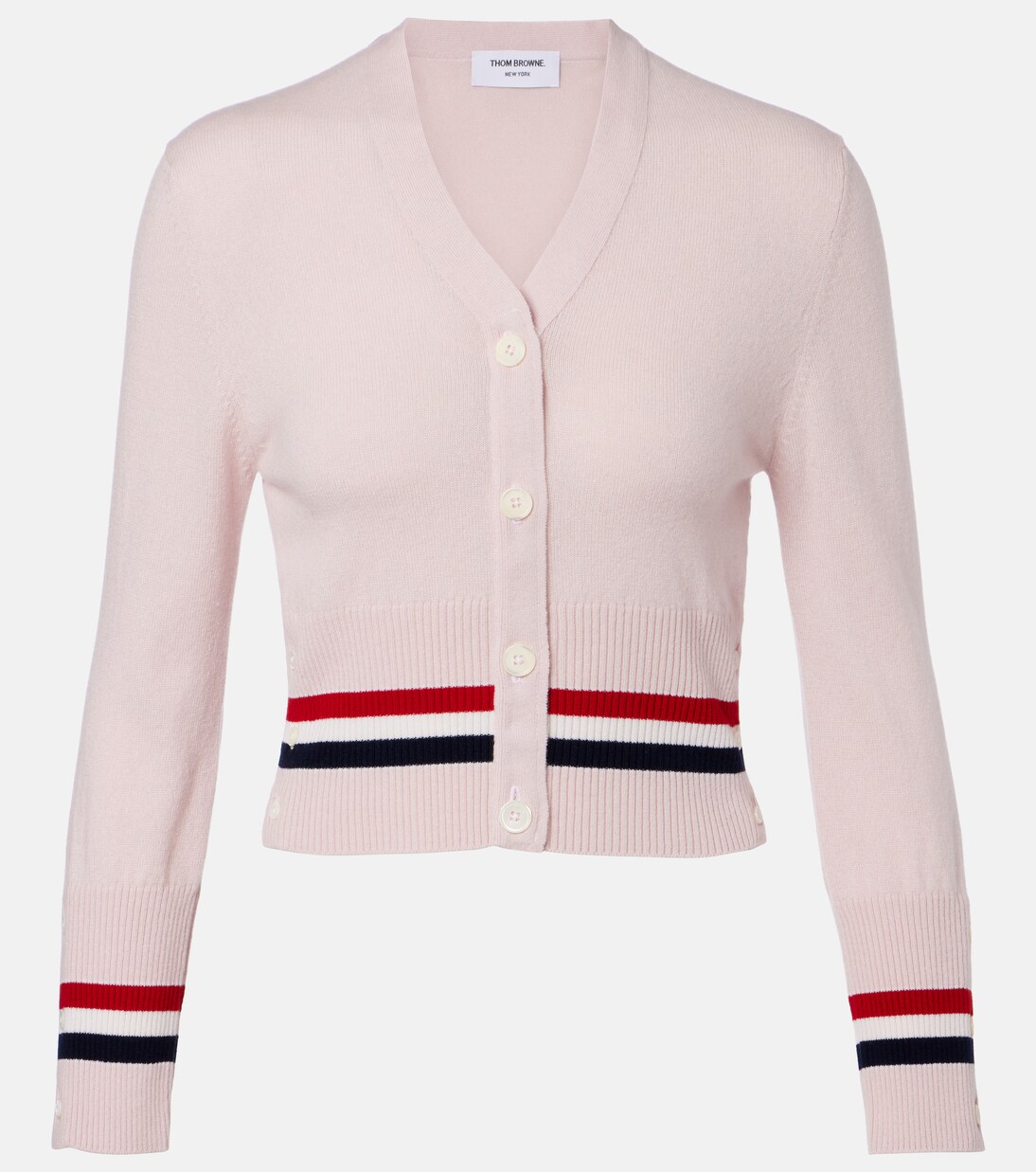Cardigan cropped in cashmere | Thom Browne