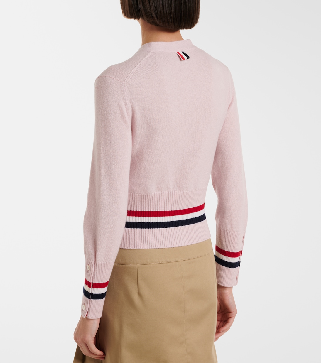 Cardigan cropped in cashmere | Thom Browne