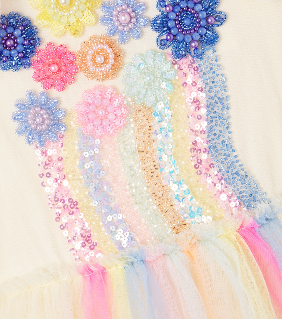 Verzierte Kleid Sun Ray aus Baumwolltüll | Tutu Du Monde