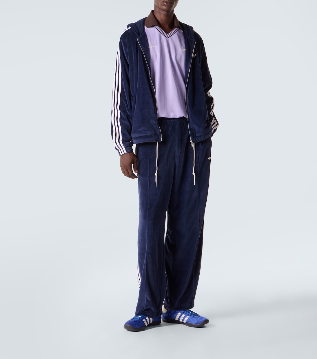 x Wales Bonner cotton-blend velvet straight pants | Adidas