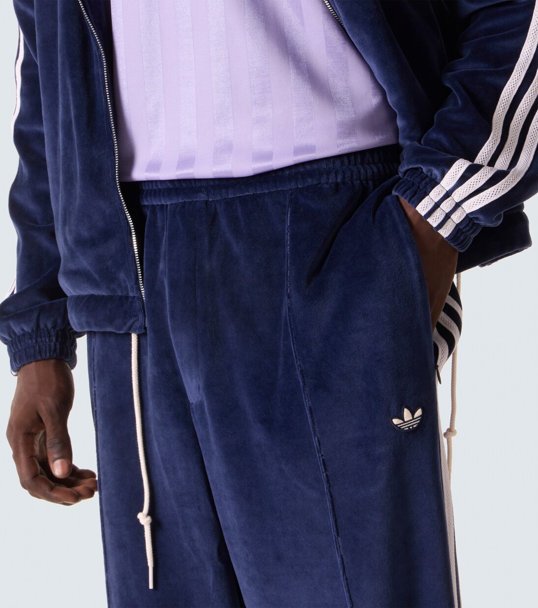 x Wales Bonner cotton-blend velvet straight pants | Adidas