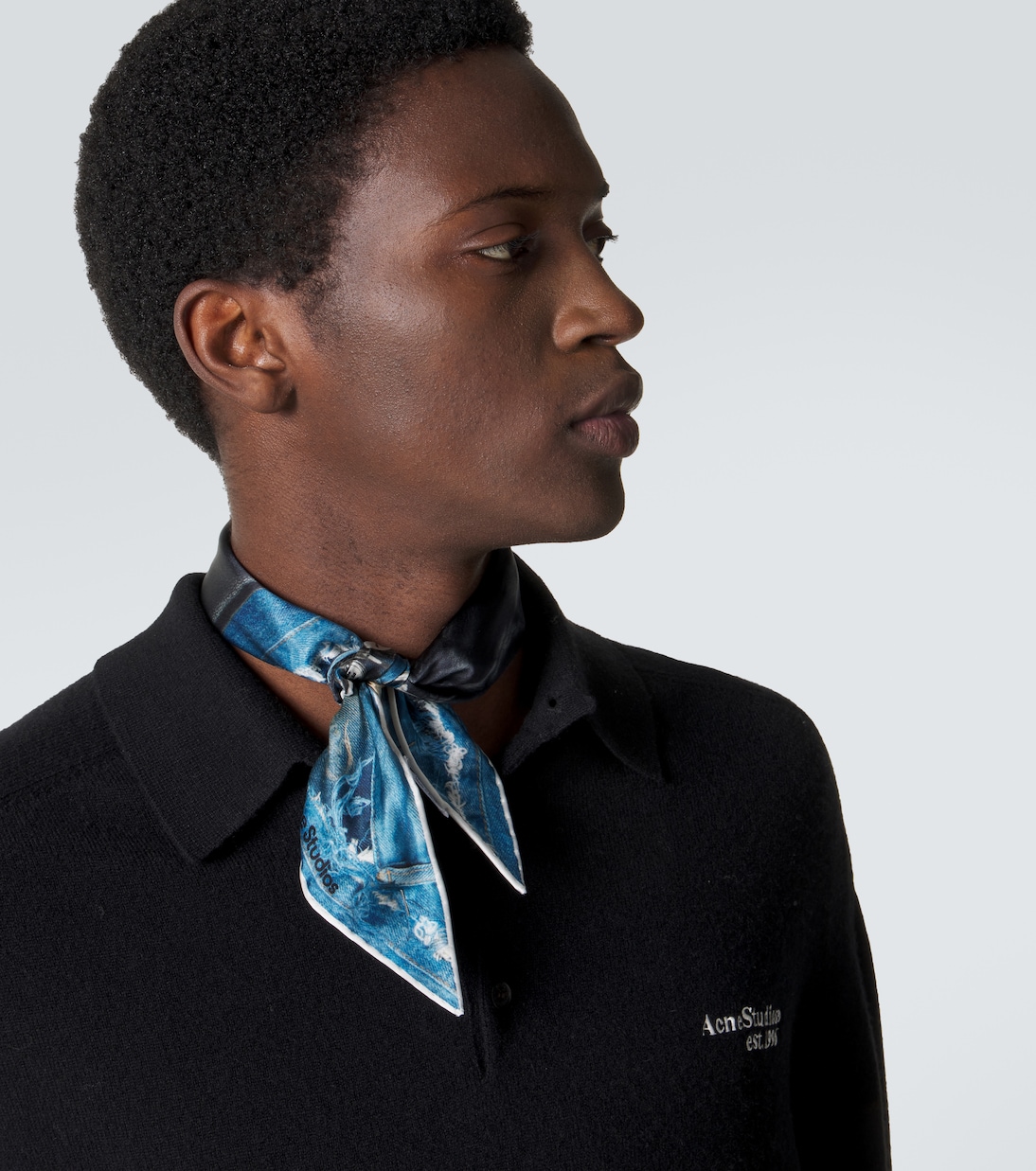 Trompe l'œil silk scarf | Acne Studios