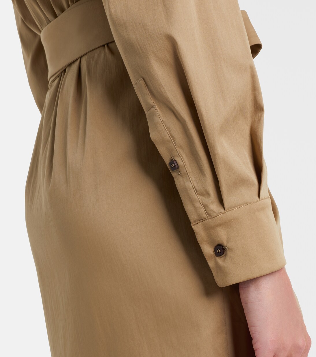 Beta cotton-blend satin wrap dress | Max Mara