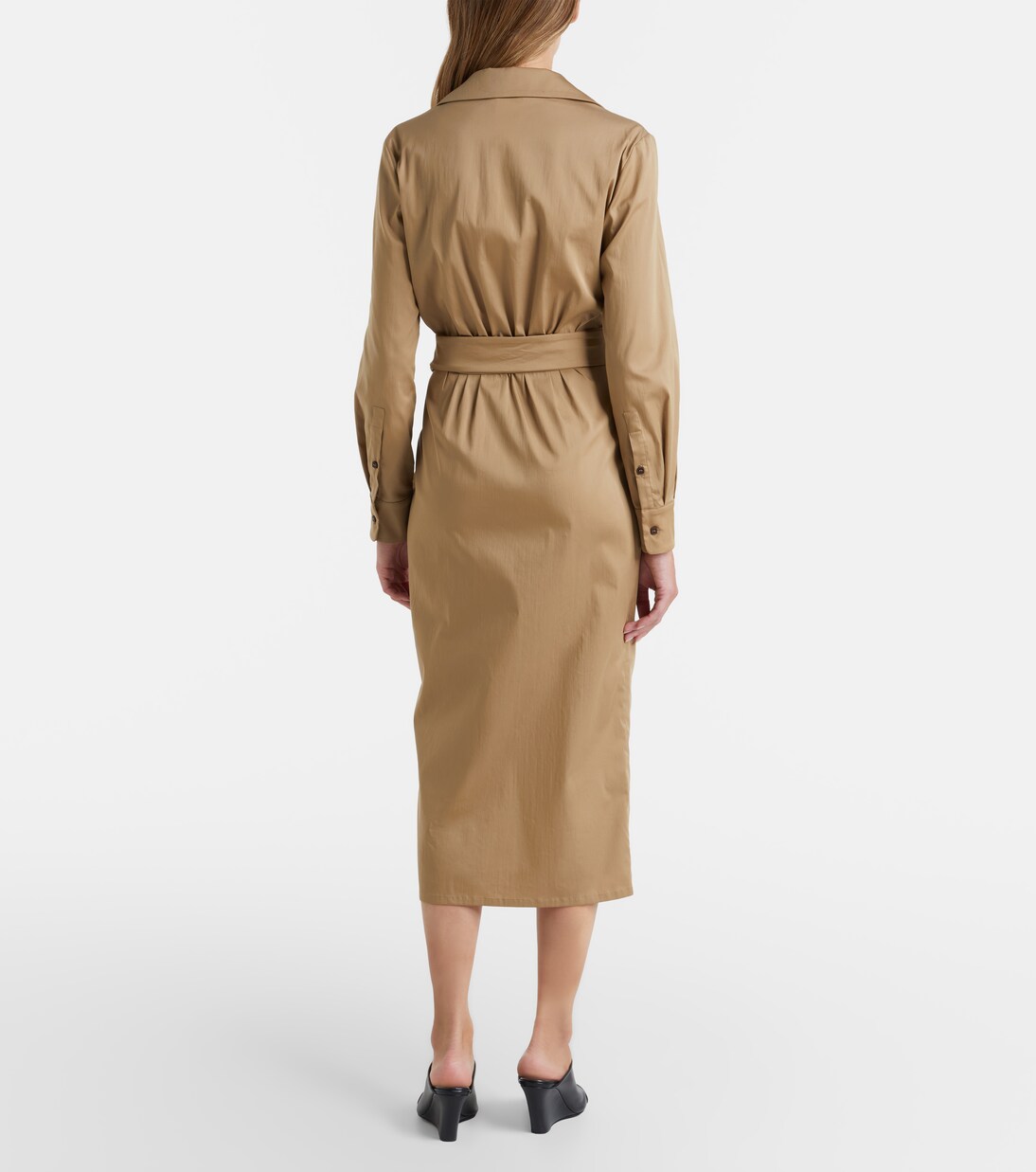 Beta cotton-blend satin wrap dress | Max Mara
