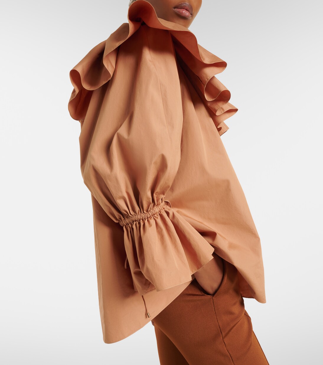 Ruffled cotton poplin blouse | Chloé