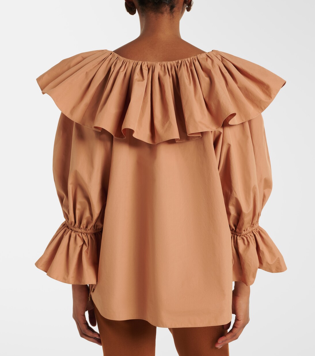 Ruffled cotton poplin blouse | Chloé