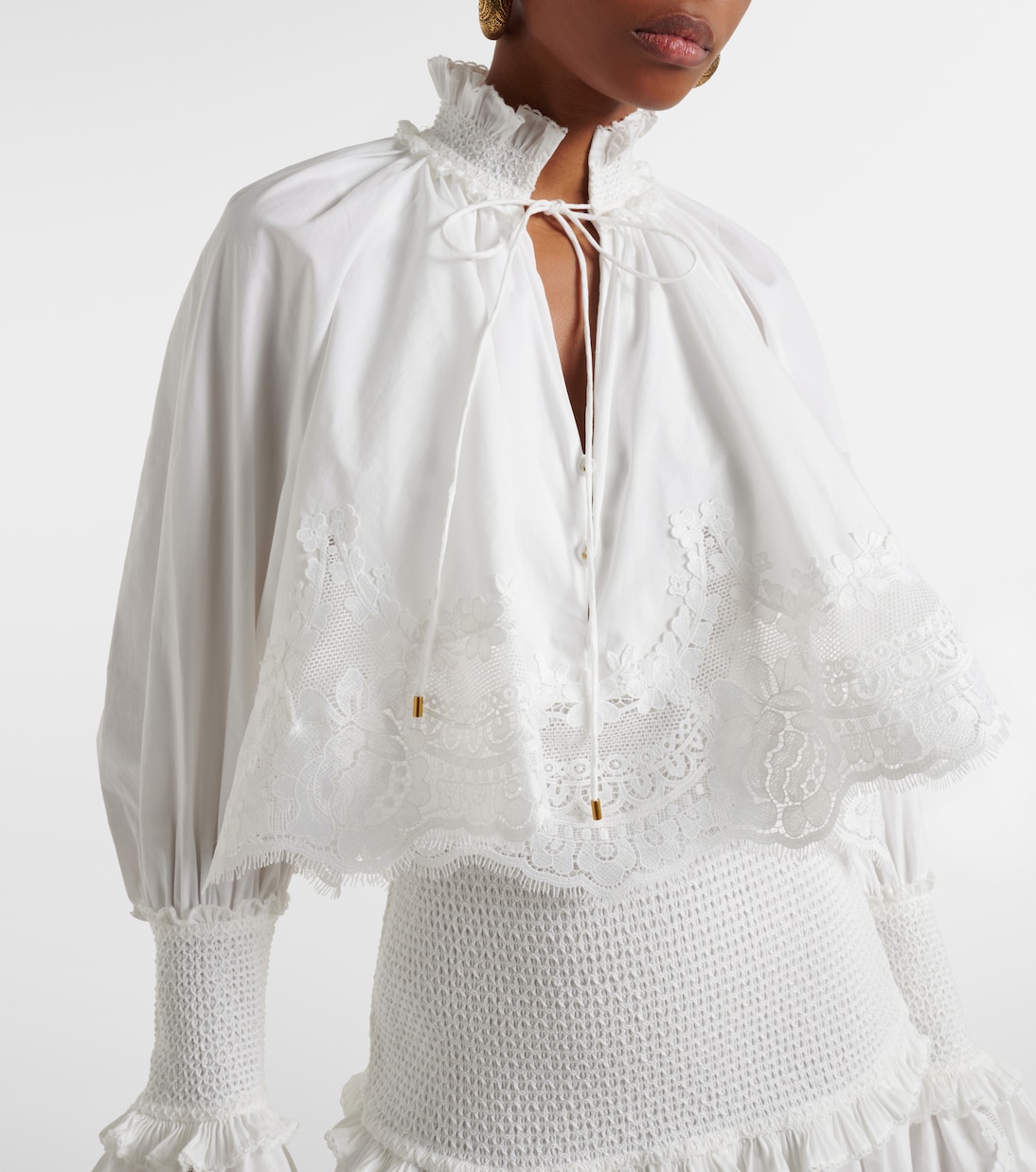 Alchemy lace-trimmed cotton poplin maxi dress | Zimmermann