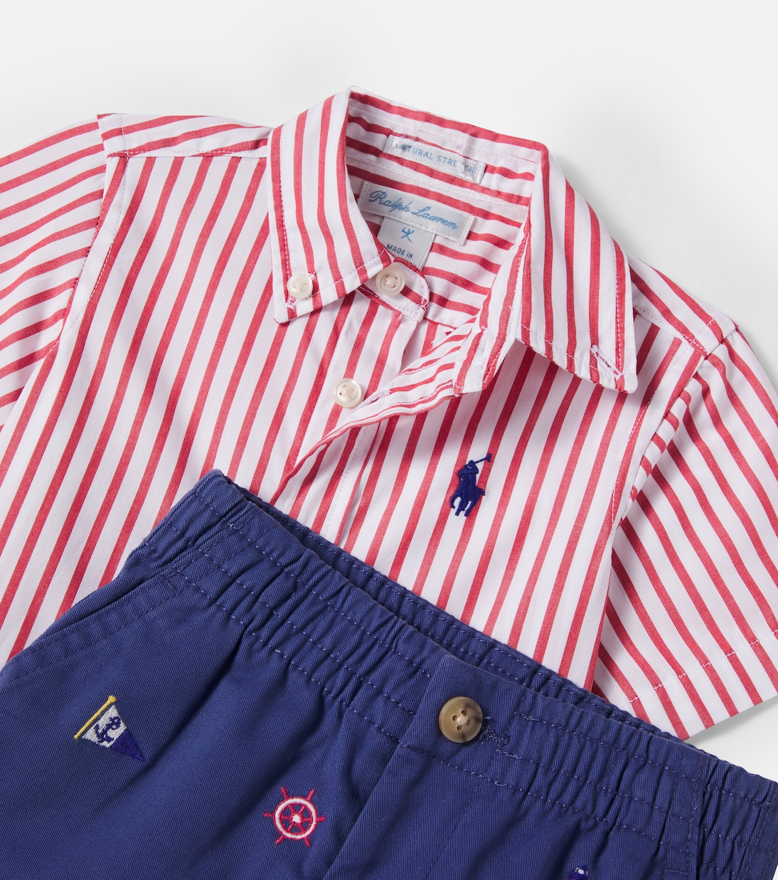 Bébé – Ensemble chemise et short rayé en coton | Polo Ralph Lauren Kids