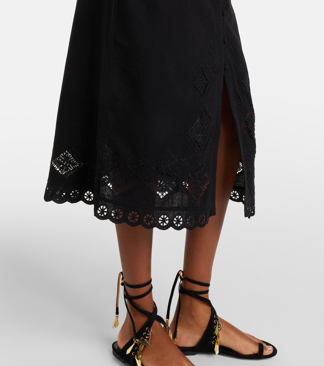 Nelsane cotton and linen midi dress | Isabel Marant