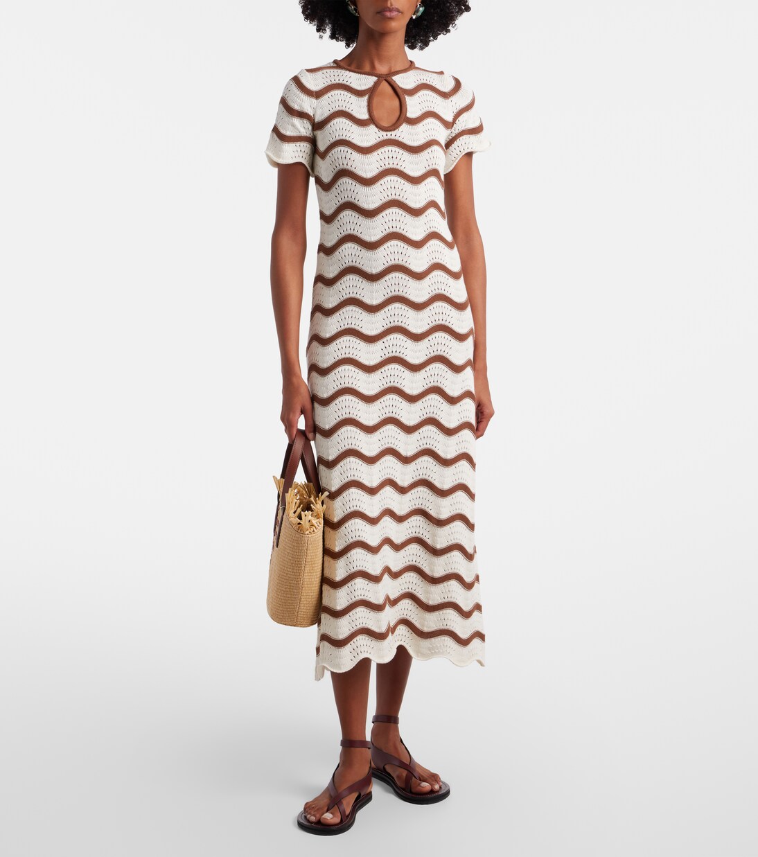 Swing crochet cotton midi dress | La DoubleJ