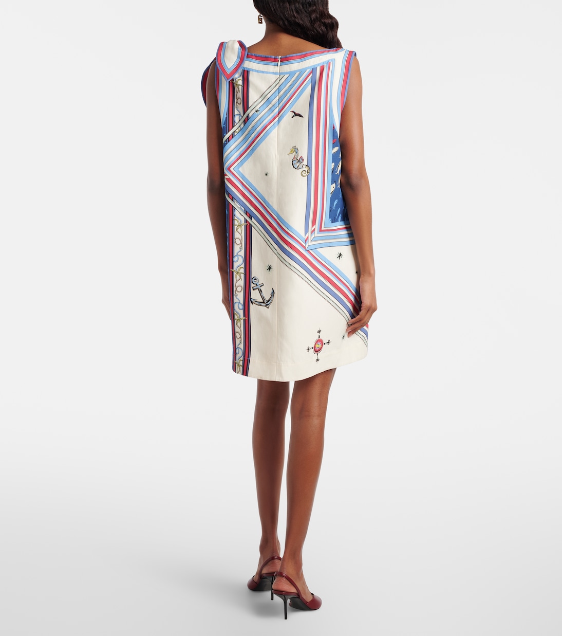 Bedrucktes Minikleid aus Satin | Alémais