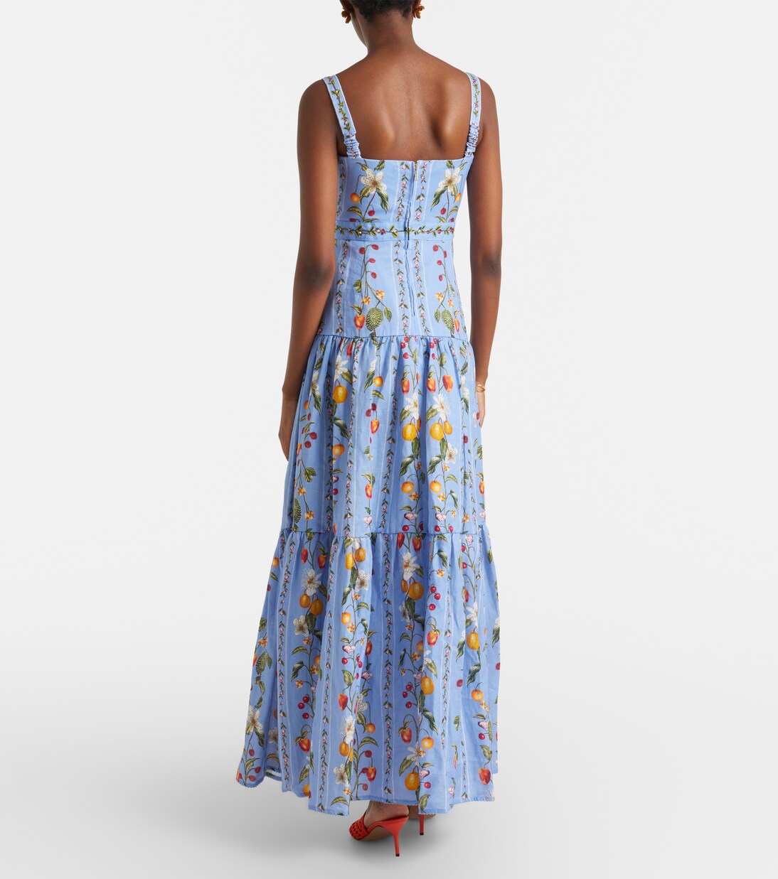 Lima printed linen maxi dress | Agua by Agua Bendita