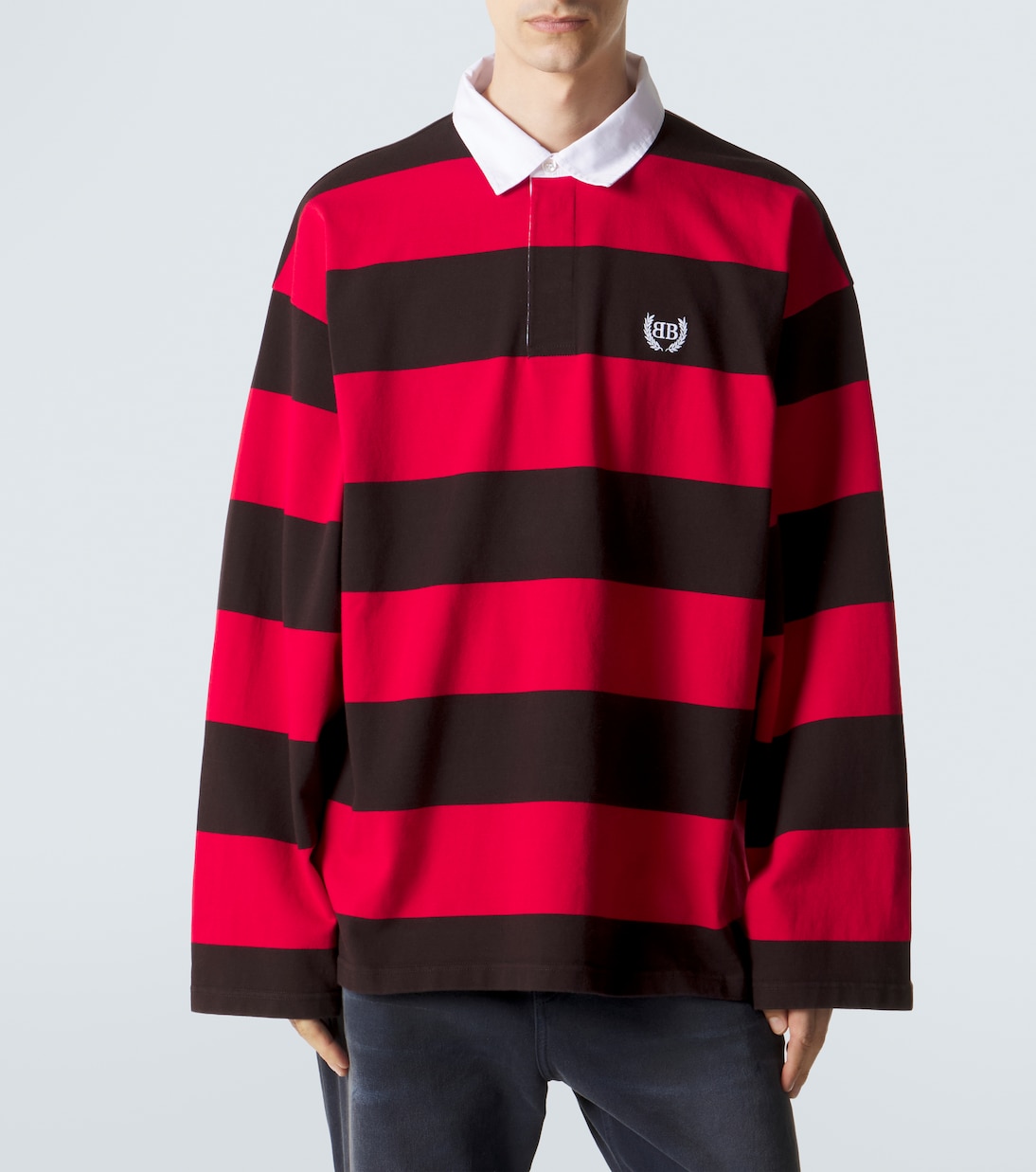 Polo en coton rayé | Balenciaga