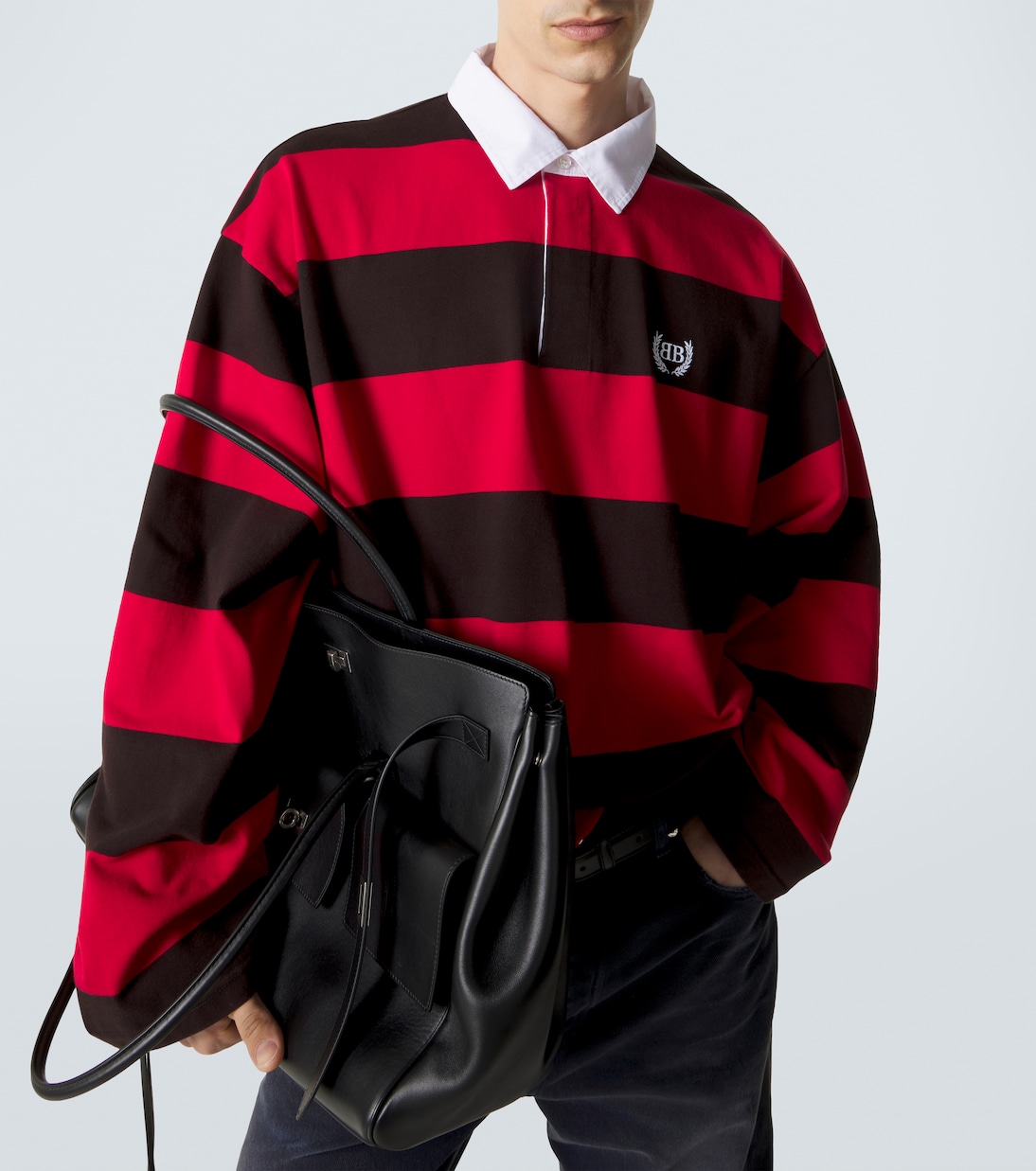Polo en coton rayé | Balenciaga