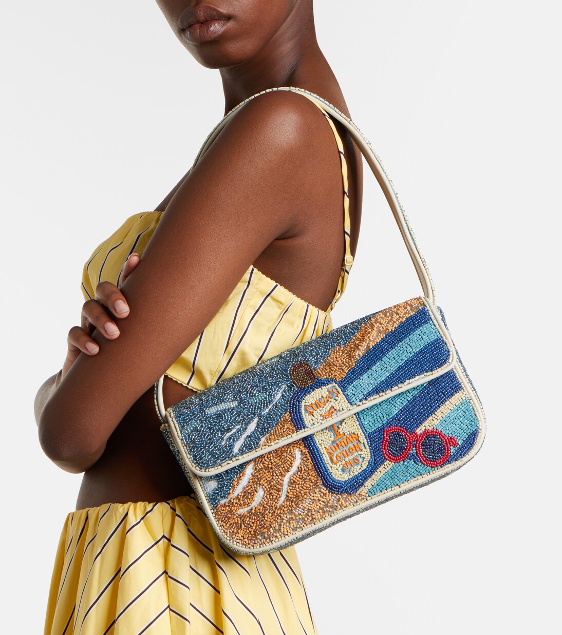 Tommy beaded shoulder bag | Staud
