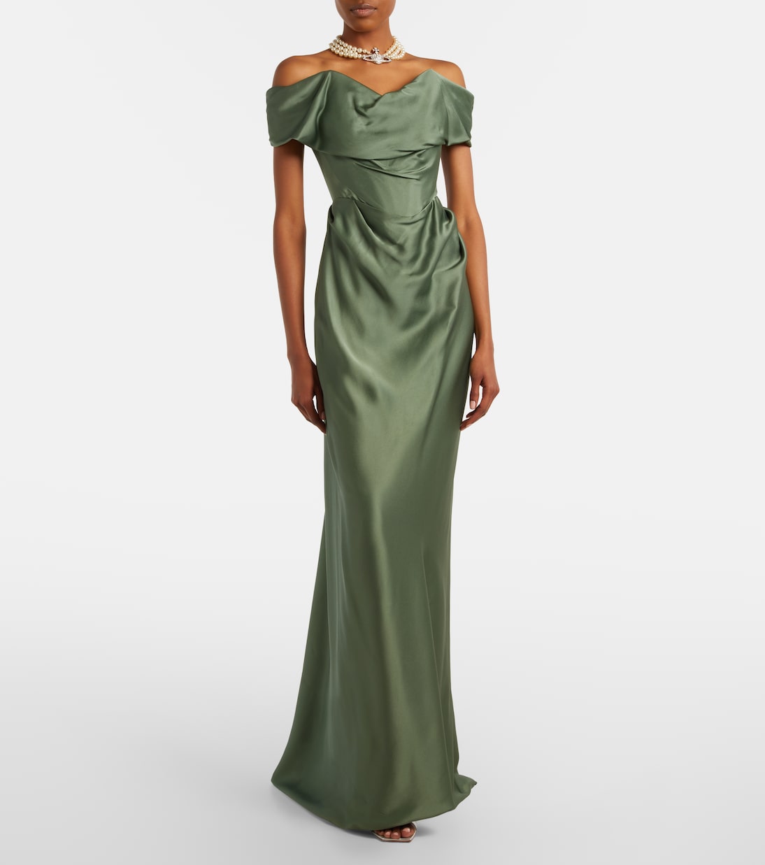 Nova Cocotte draped satin bustier gown | Vivienne Westwood
