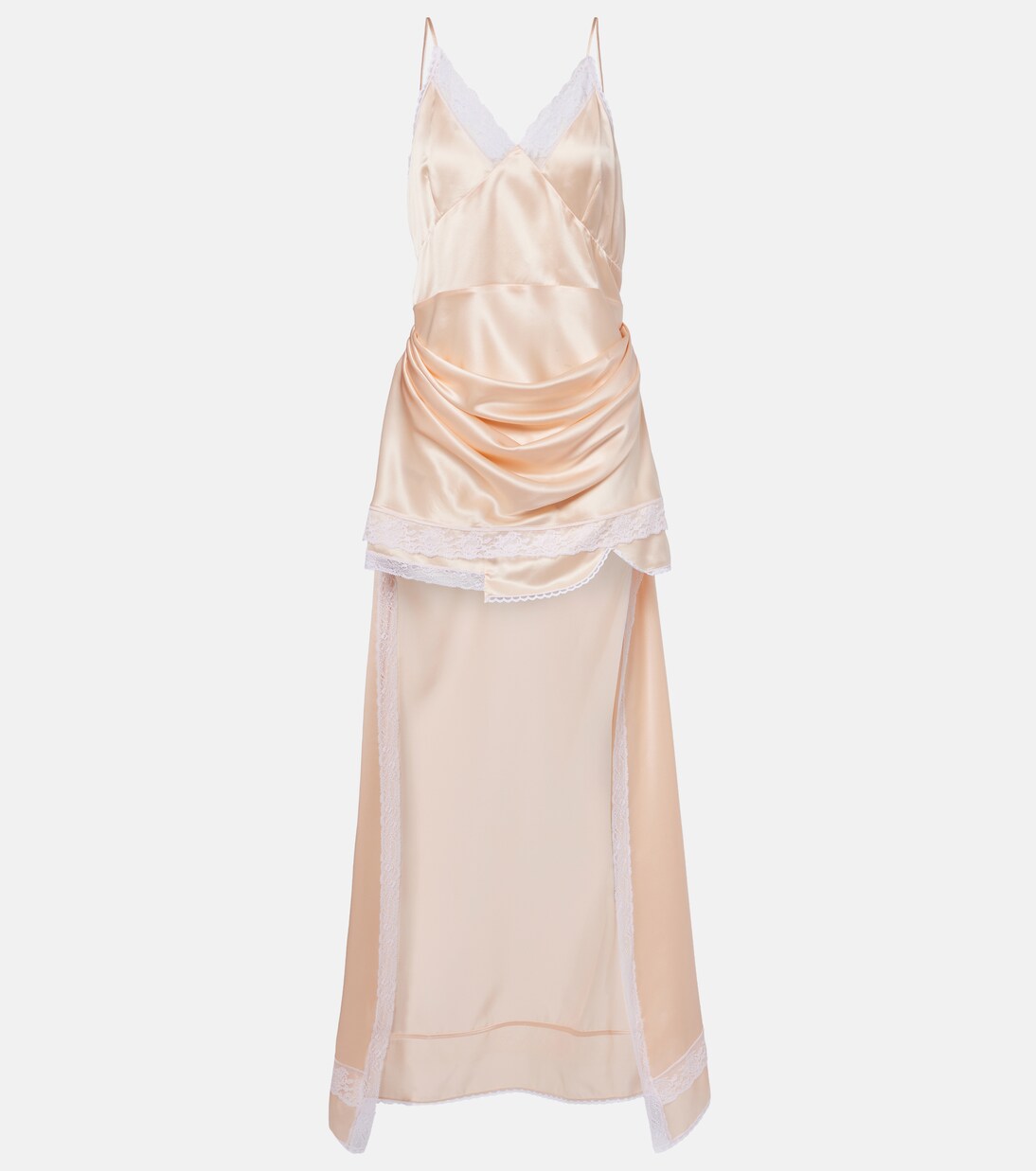 Slipdress aus Seidensatin mit Spitze | Magda Butrym