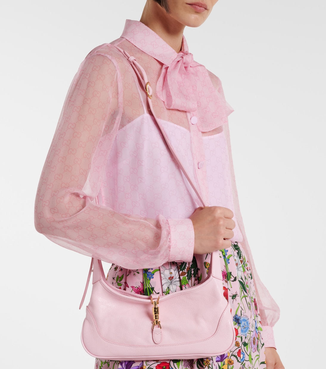 Jackie Slim Medium leather shoulder bag | Gucci