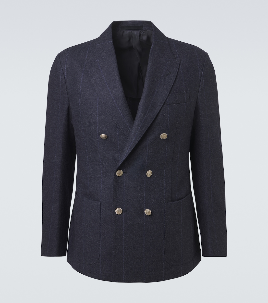 Blazer rayé en laine, coton et cachemire | Eleventy