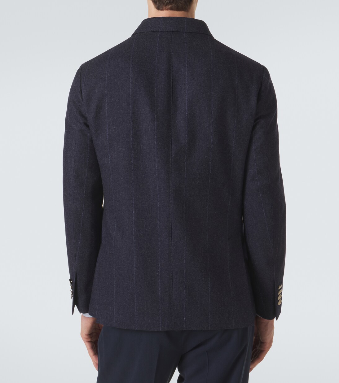 Blazer rayé en laine, coton et cachemire | Eleventy